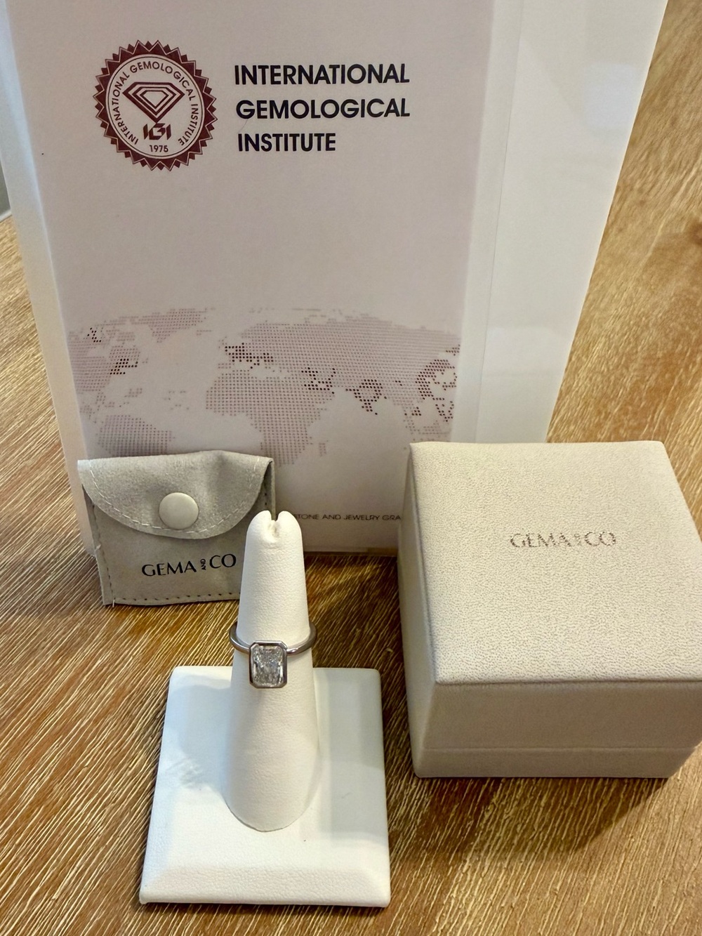 IGI Radiant Diamond Engagement Ring